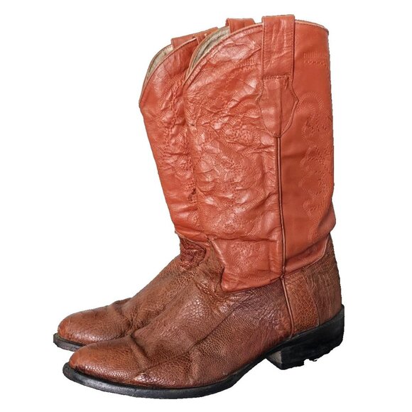 Circle G Made in Mexico Exotic Leather Cowboy Boots Size 9 1/2 - Picture 4 of 7